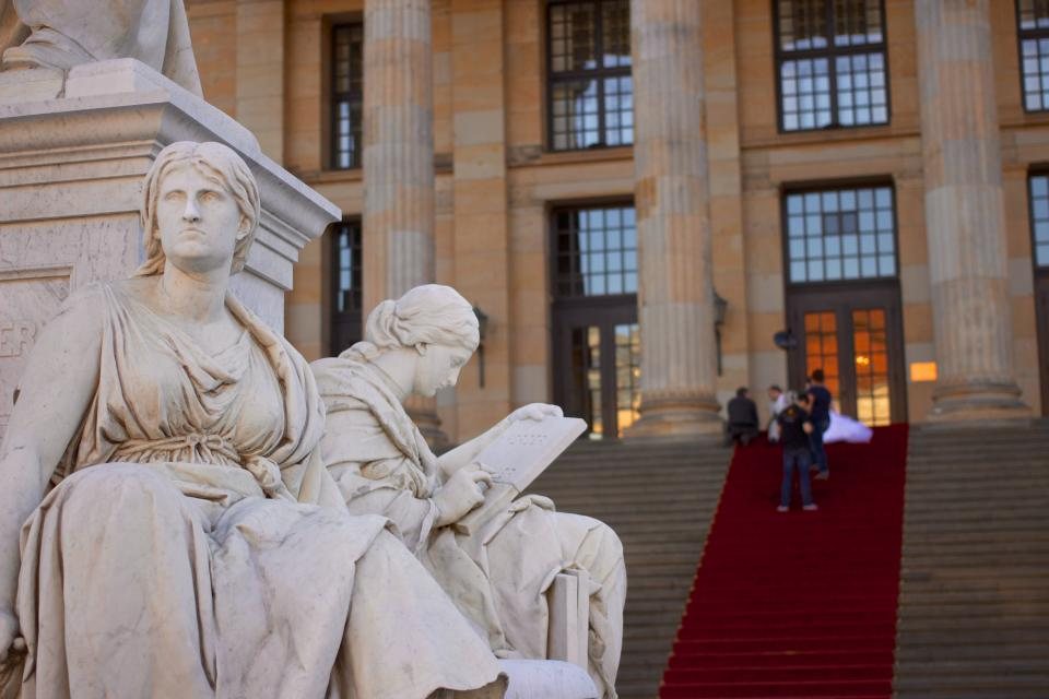 The Schiller monument in front of the Konzerthaus in Berlin
